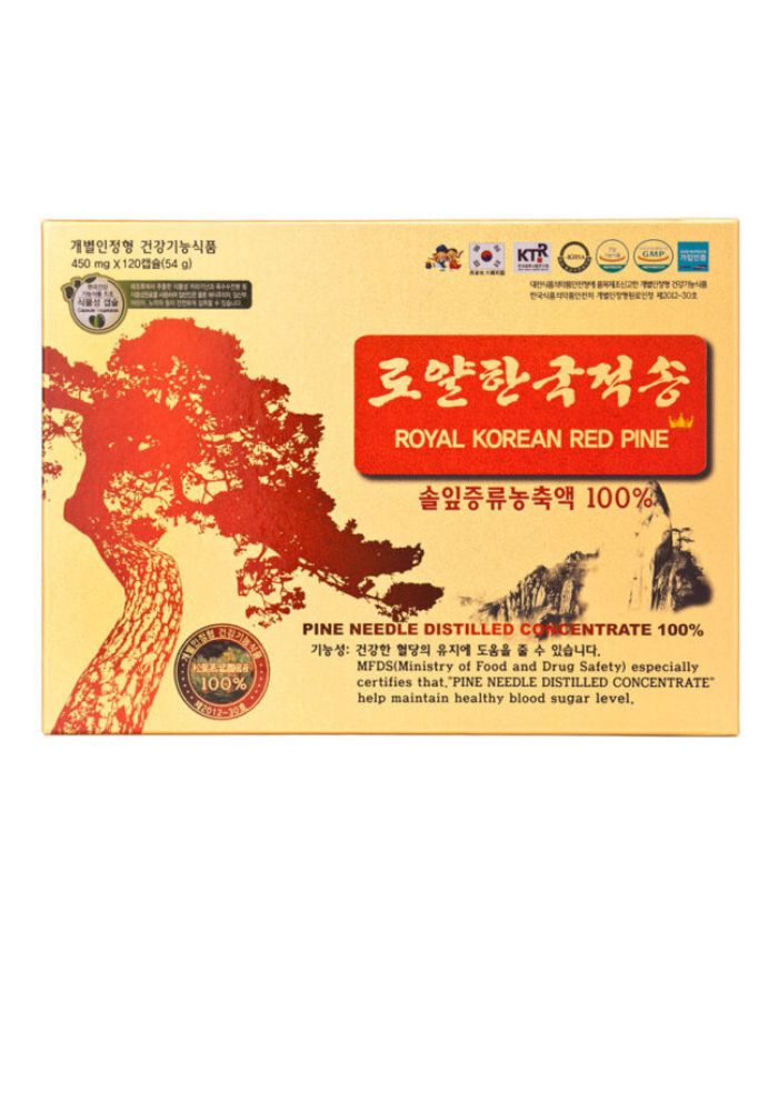 Tinh dầu thông đỏ Hoàng Gia Hàn Quốc120*450mg – Royal 3 Sao chep